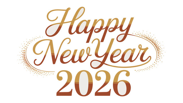 Happy New Year 2026: A stylish and vibrant greeting for the year 2026, conveying best wishes and celebratory spirit.
