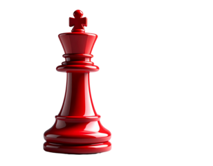 Minimalist White King Chess Piece Symbol of Leadership