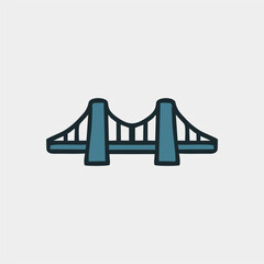 bridge icon. golden gate illustration