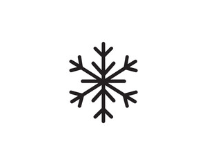 Snowflake minimal icon vector design illustration