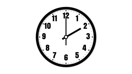 Wall clock black frame. Simple wall clock.