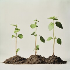 Growing green the journey of seedlings in soil nature botanical photography fresh environment close-up view life cycle