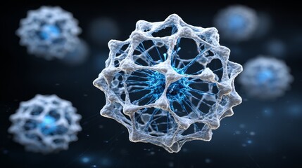 Blue Christmas snowflake with tree and black background