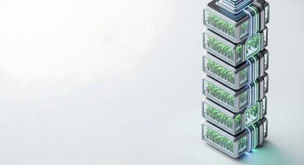 Modern vertical farm showcasing sustainable agriculture and urban farming techniques for a greener future with fresh produce in a futuristic design