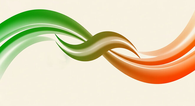 Modern wavy background with eye-catching vibrant green and orange gradient colors, perfect for dynamic presentations and creative designs with text placeholder