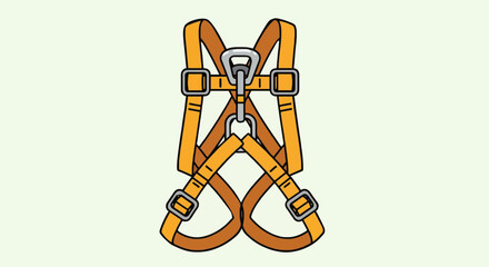 Cartoon safety harness icon