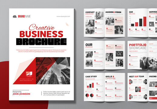 Red Company Promo Brochure Layout