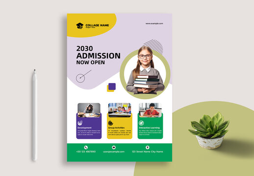 School Admission Flyer Template