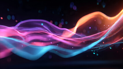 abstract background with glowing lights