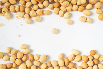 Snack Peanuts with Empty Space Background