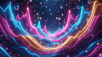abstract background with glowing lights