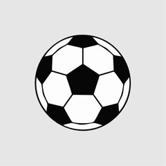 Fototapeta premium Classic black and white soccer ball vector illustration.