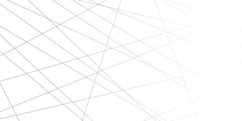Abstract minimalistic white background with elegant intersecting black lines forming a geometric pattern. random chaotic line and creative geometric many square, triangle shape background.