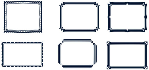 Elegant nautical frames perfect for invitations or announcements create an upscale feel