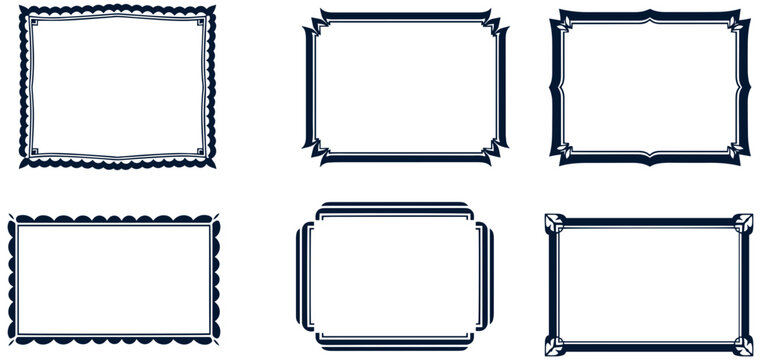 Elegant nautical frames perfect for invitations or announcements create an upscale feel