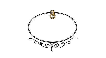 Elegant Frame: A classic oval frame adorned with gold detailing. Ready to add your unique elements.