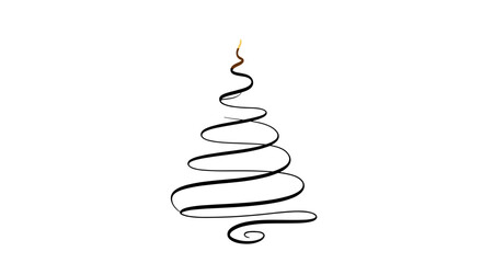 Minimalist Christmas tree design: This minimalist illustration of a Christmas tree evokes the joy of the holiday season through simple elegance.