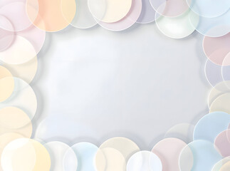 Pastel Translucent Circle Frame Background