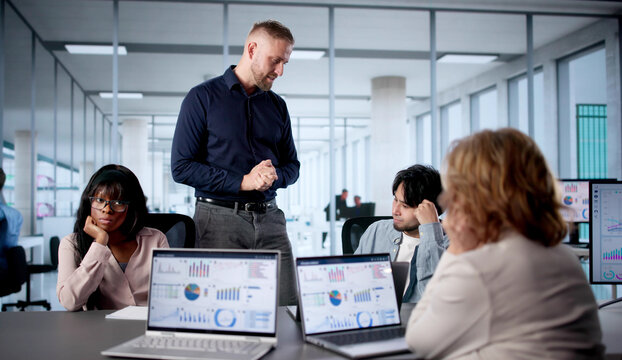 Stressed Analysts In Meeting Struggle