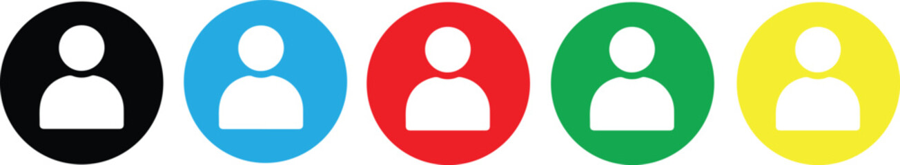 profile icon set. User profile avatar icon vector.outline User avatar icon or button. Person icon.Profile and people . Avatar account icon vector. Default social media profile photo icon vector .