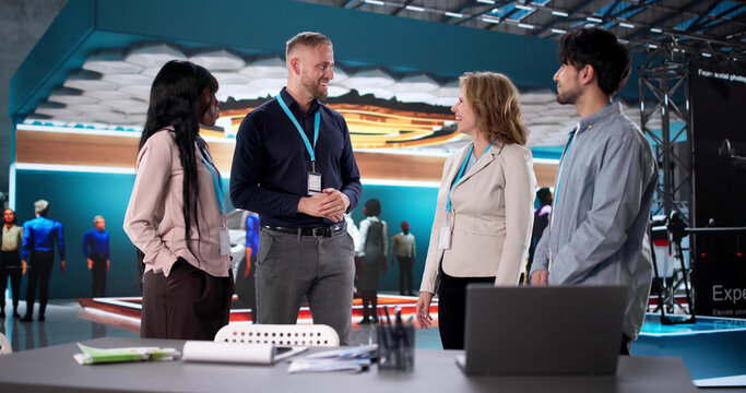 Leadership Seminar Featuring Diverse International Corporate Team - Powered by Adobe