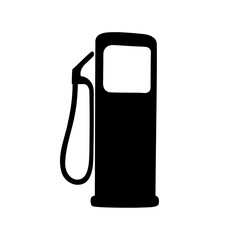 Black gas pump icon for fuel station and energy concept Vector, illustration