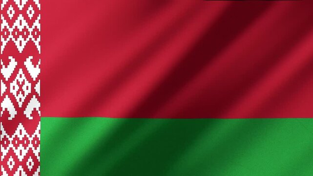Flag of Belurus 4k footage 60 FPS