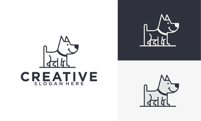 cute dog vector logo