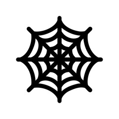 Spider web outline icon design, a symbol of Halloween holiday celebration