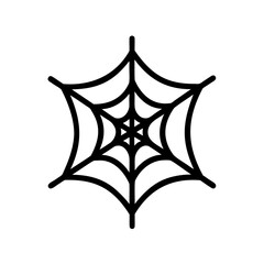 Naklejka premium Iconic spiderweb illustration representing Halloween horror and arachnid themes in design