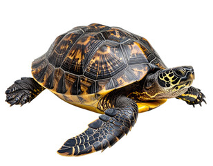 Obraz premium Sea turtle isolated on white background, transparent PNG