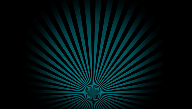 Effet rayons de soleil vectoriels sur fond noir.