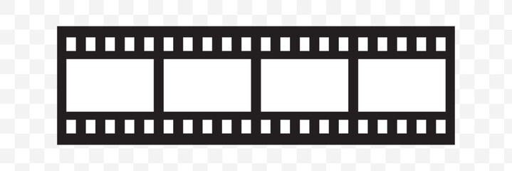 Film strip showing ten empty movie frames