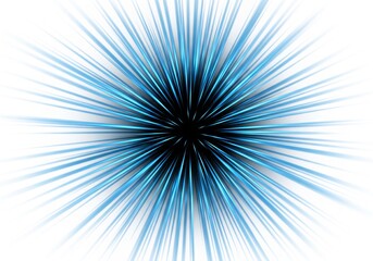 Abstract blue light explosion radiating from a dark center
