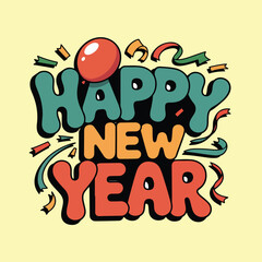 Congratulation card. Happy New Year .