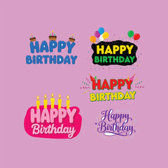 Beautiful   Happy New Year colour logo text design. 