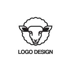 goat head logo design template