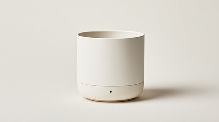 Elegant White Ceramic Planter On Light Background