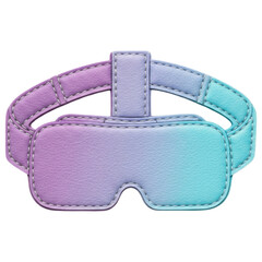 Gradient felt texture vr headset icon representing virtual reality technology on transparent background