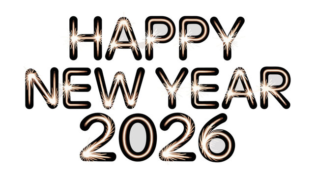 New Year 2026 Celebration: A shimmering and celebratory Happy New Year 2026 greeting, heralding the arrival of a fresh beginning and the promise of a year filled with possibilities. 