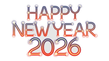 New Year's Greetings 2026: A vibrant and modern design for New Year's celebrations, with the greeting Happy New Year 2026 written in a stylish font.