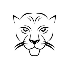 Animal Panther Head Icon Clean Vector.