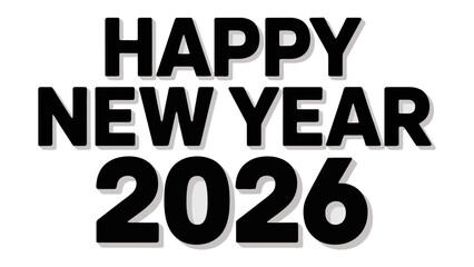 New Year 2026 Celebration: A modern and visually appealing graphic celebrates the arrival of the New Year 2026, offering a contemporary greeting.