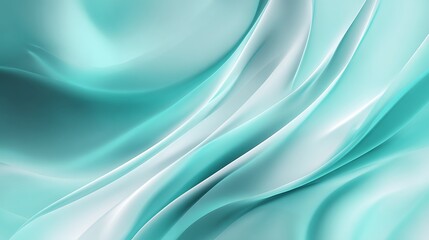 Smooth Light Blue Satin Fabric Texture with Soft Shiny Folds and Flowing Drapery