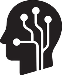 Mind Circuits: An illustration representing the fusion of human intellect and digital technology, exploring the concept of artificial intelligence and the future of cognitive processes.