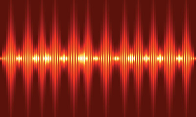 Vibrant Red Audio Waveform Background | Abstract Sound Pulse Design
