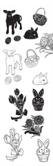 Easter Vector Pack – Cute and Festive Holiday Illustrations, Easter Eggs, Bunnies, Chicks, Spring Flowers, and Seasonal Clipart for Greeting Cards, Invitations, Posters, Logos, and Creative Projects