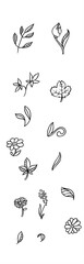 Floral Vector Pack – Elegant Hand-Drawn Flower and Botanical Illustrations, Blooming Nature Elements, Decorative Clipart for Invitations, Greeting Cards, Posters, Logos, and Creative Design Projects