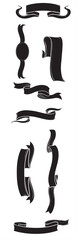 Japanese calligraphy set vector illustration design icon and symbol of love art