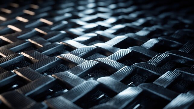 abstract metal grid pattern showcasing the intricate detail and texture of the surface